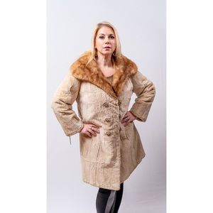 Sheered mink coat M